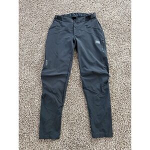Gore Wear Men Large Fernflow Pants Black Adjustable Waistband Side Zipped Vents